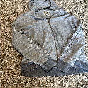 Juicy Couture Light Gray Zip-Up Hoodie
